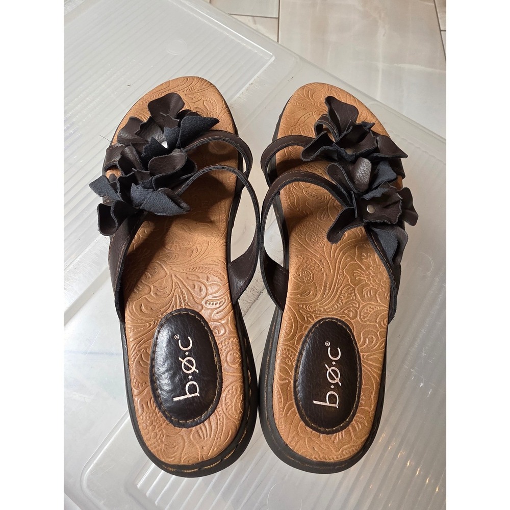 B.O.C. Born Concept Womens Brown Floral Thong Sandals BC0007406 Size 7M - Picture 5 of 16